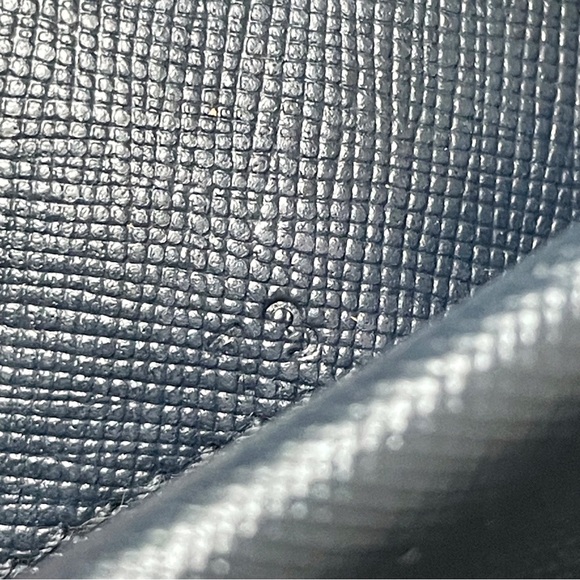 Prada navy blue Tessuto nylon triangle logo trifold medium snap wallet - Picture 10 of 10